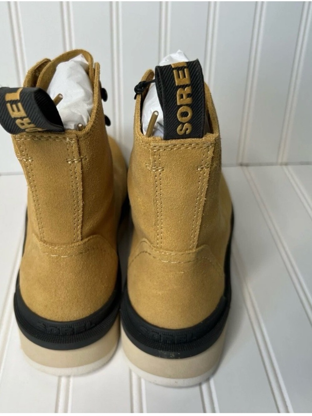 Sorel Hi Line Lace Geo Yellow Jet Waterproof Combat Boots Womens Size 8 NEW 1800 - Picture 3 of 4